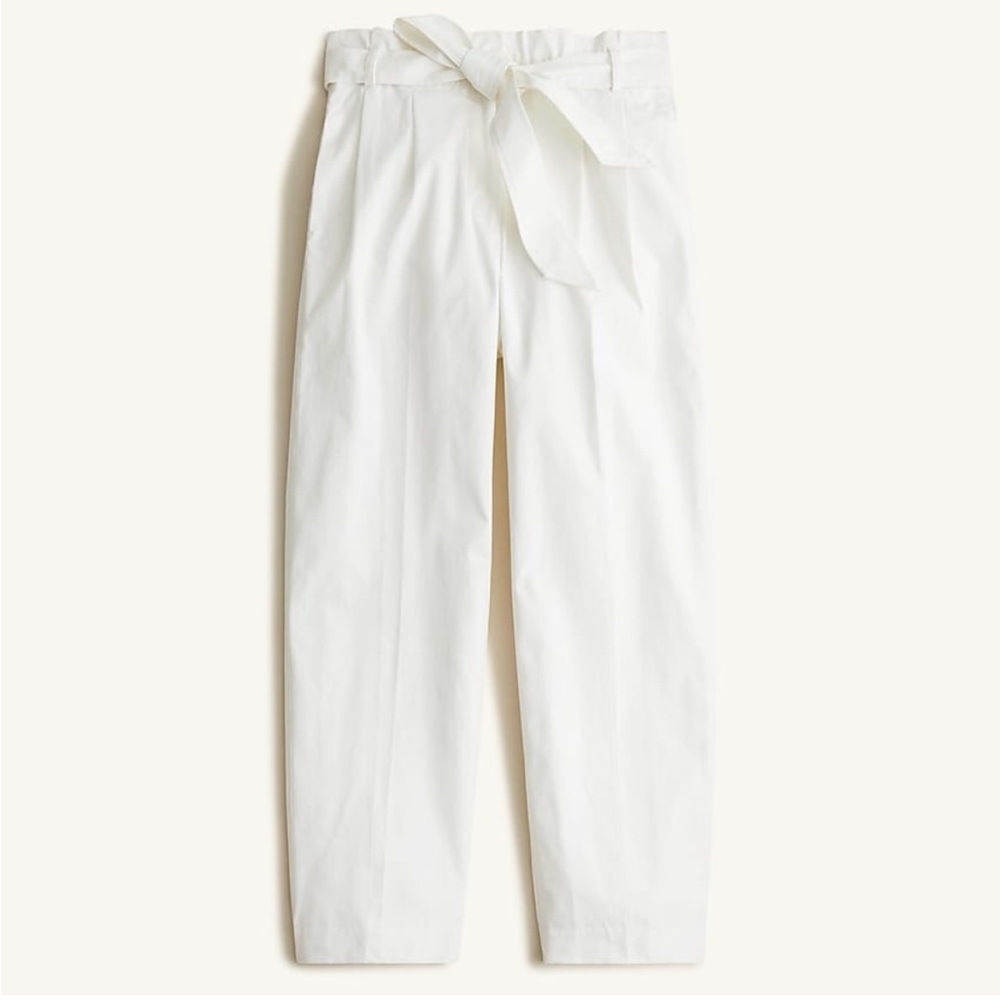 J Crew tie-waist ripstop cotton pant
